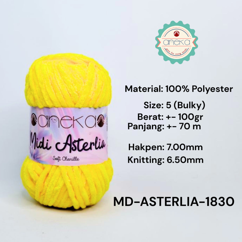 KATALOG - Benang Rajut Midi Asterlia / Soft Chenille / Crochet Knitting Yarn