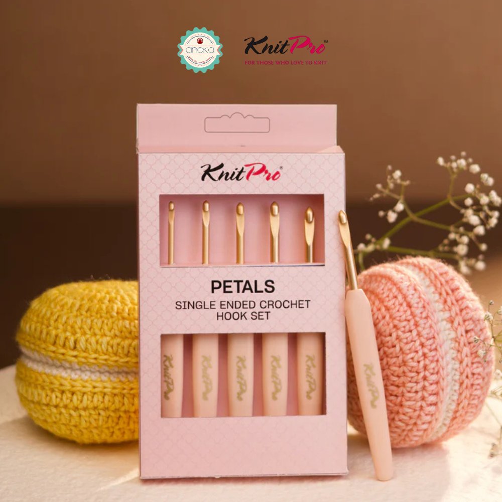 KNITPRO - Petals Single Ended Crochet Hook Set / Alat Rajut Hakpen