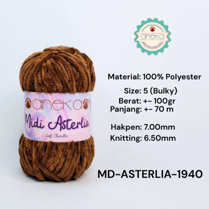 KATALOG - Benang Rajut Midi Asterlia / Soft Chenille / Crochet Knitting Yarn