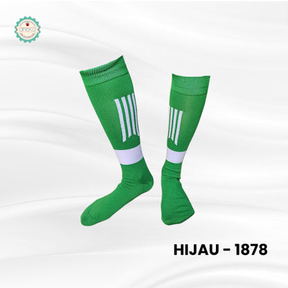KATALOG – Kaos Kaki Bola Stripe Panjang Selutut / Tebal & Nyaman / Kaos Kaki Futsal Sport Premium Anti-Slip / Pria & Wanita Dewasa