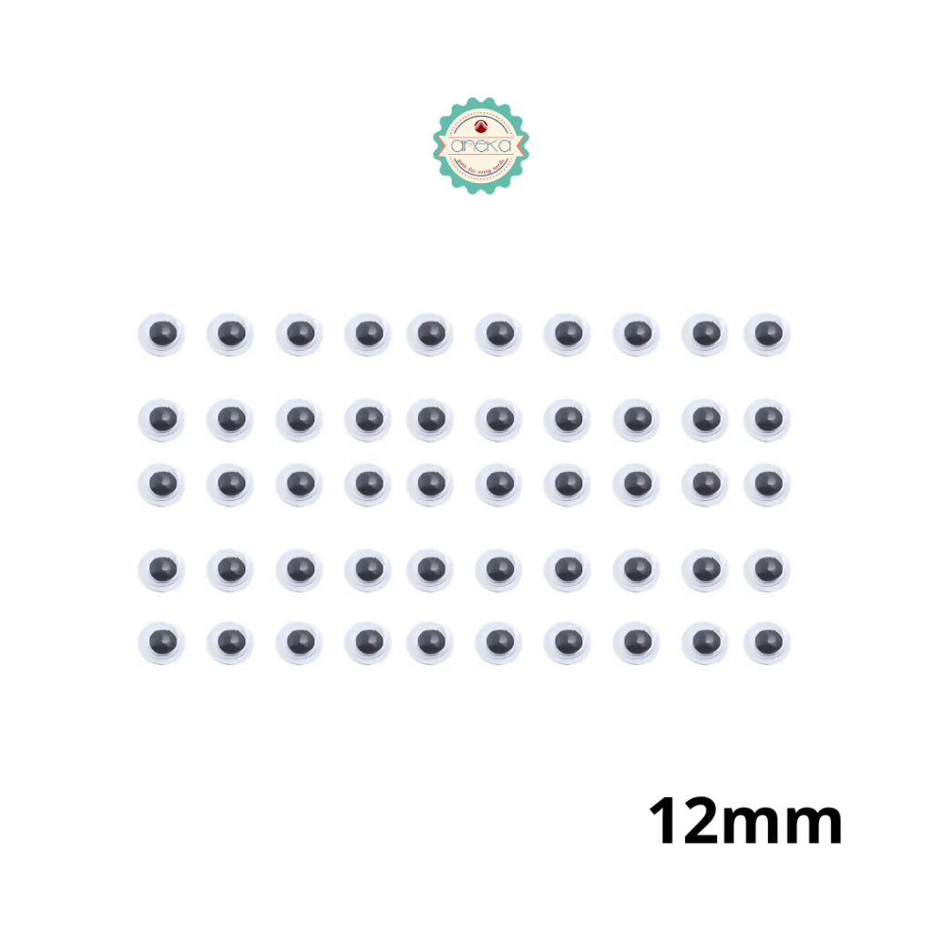 KATALOG - [50PCS] Mata Boneka Kocak / Koclak / Googly Wiggle Eyes  Toys / Animal Eyeball Black White Doll