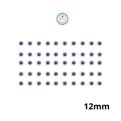 KATALOG - [50PCS] Mata Boneka Kocak / Koclak / Googly Wiggle Eyes  Toys / Animal Eyeball Black White Doll