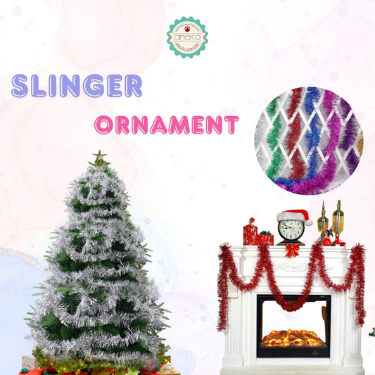 KATALOG - Slinger Ornament / Hiasan Pohon Natal / Dekorasi Rumbai Warna-Warni