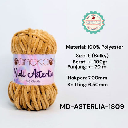 KATALOG - Benang Rajut Midi Asterlia / Soft Chenille / Crochet Knitting Yarn