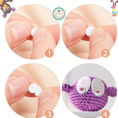 KATALOG - [50PCS] Mata Boneka Kocak / Koclak / Googly Wiggle Eyes  Toys / Animal Eyeball Black White Doll