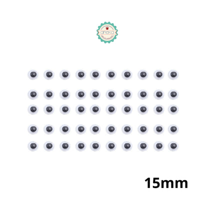 KATALOG - [50PCS] Mata Boneka Kocak / Koclak / Googly Wiggle Eyes  Toys / Animal Eyeball Black White Doll