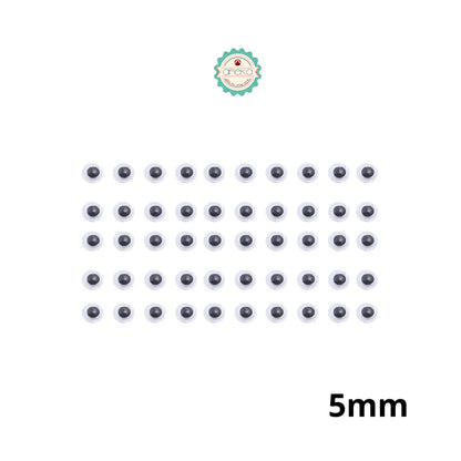 KATALOG - [50PCS] Mata Boneka Kocak / Koclak / Googly Wiggle Eyes  Toys / Animal Eyeball Black White Doll