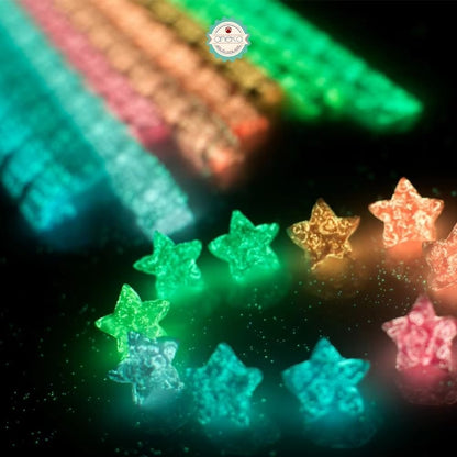 KATALOG - [500 Lembarr] Origami Bintang Single Glitter & Glow in The Dark / Sheets Handmade Origami Star Strips for DIY