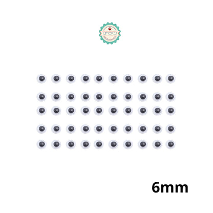 KATALOG - [50PCS] Mata Boneka Kocak / Koclak / Googly Wiggle Eyes  Toys / Animal Eyeball Black White Doll