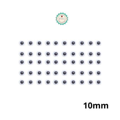 KATALOG - [50PCS] Mata Boneka Kocak / Koclak / Googly Wiggle Eyes  Toys / Animal Eyeball Black White Doll