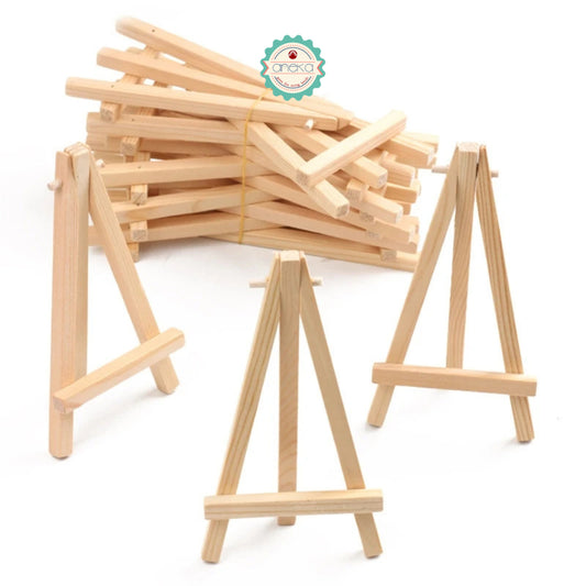 ANEKA - Dudukan Kayu Lukisan Mini / Natural Wood Mini Easel Frame Tripod Display