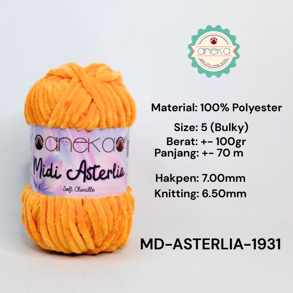 KATALOG - Benang Rajut Midi Asterlia / Soft Chenille / Crochet Knitting Yarn