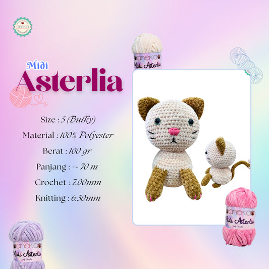 KATALOG - Benang Rajut Midi Asterlia / Soft Chenille / Crochet Knitting Yarn