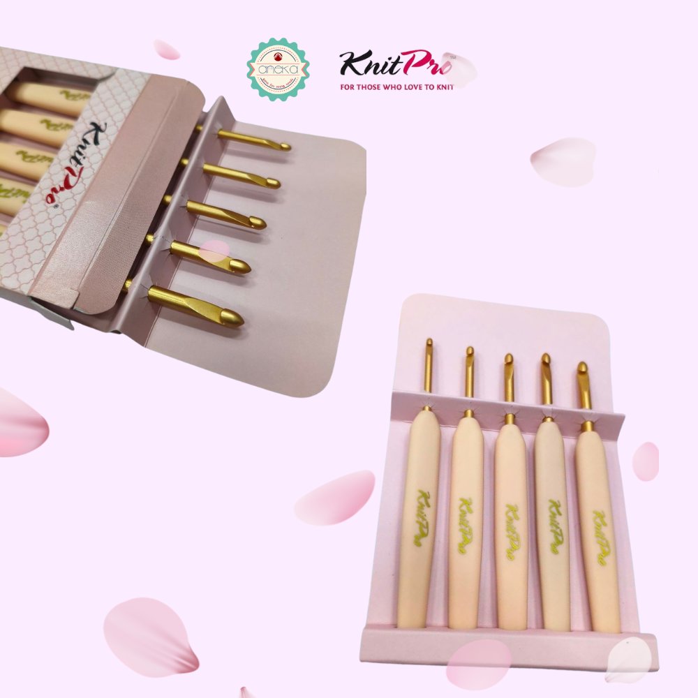 KNITPRO - Petals Single Ended Crochet Hook Set / Alat Rajut Hakpen