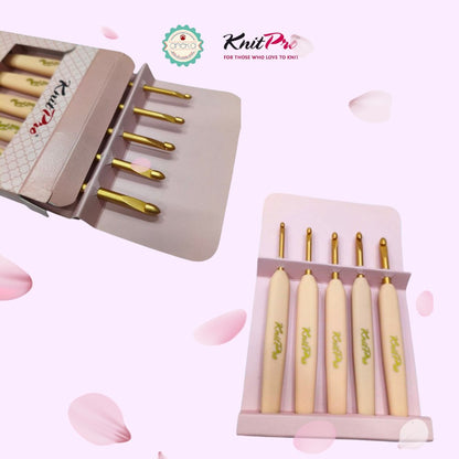 KNITPRO - Petals Single Ended Crochet Hook Set / Alat Rajut Hakpen