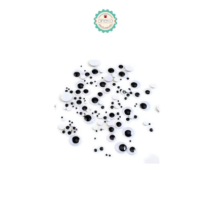 KATALOG - [50PCS] Mata Boneka Kocak / Koclak / Googly Wiggle Eyes  Toys / Animal Eyeball Black White Doll