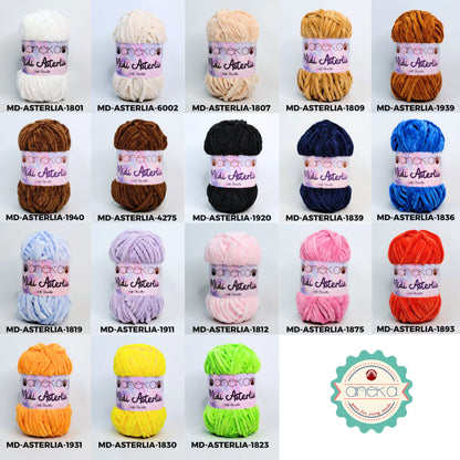KATALOG - Benang Rajut Midi Asterlia / Soft Chenille / Crochet Knitting Yarn