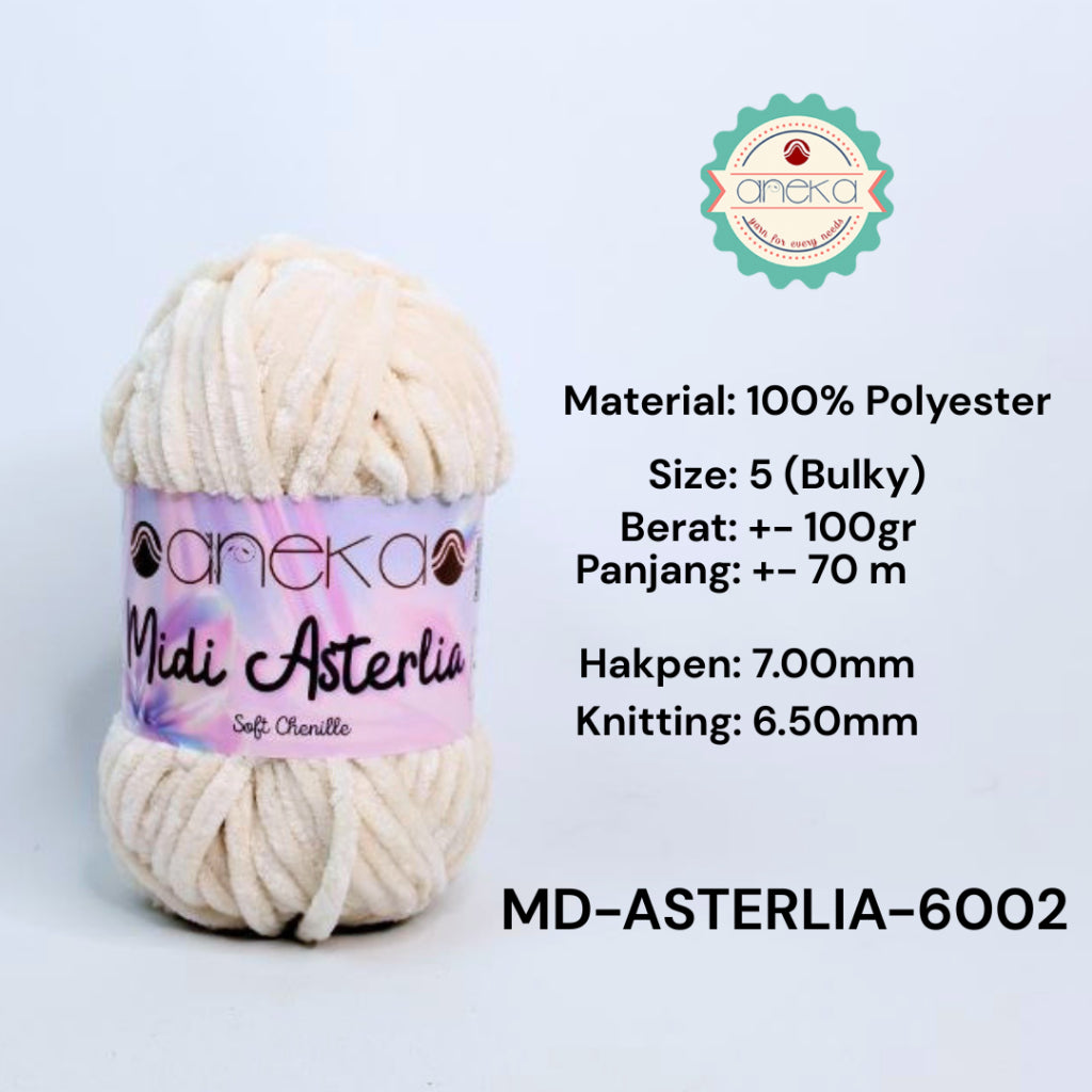 KATALOG - Benang Rajut Midi Asterlia / Soft Chenille / Crochet Knitting Yarn