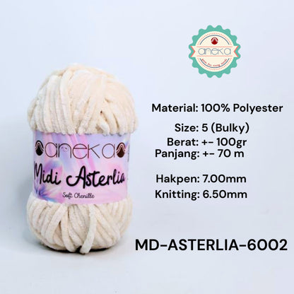 KATALOG - Benang Rajut Midi Asterlia / Soft Chenille / Crochet Knitting Yarn