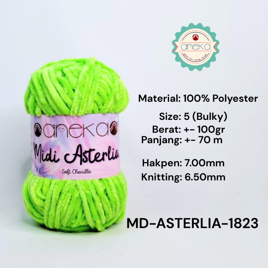 KATALOG - Benang Rajut Midi Asterlia / Soft Chenille / Crochet Knitting Yarn