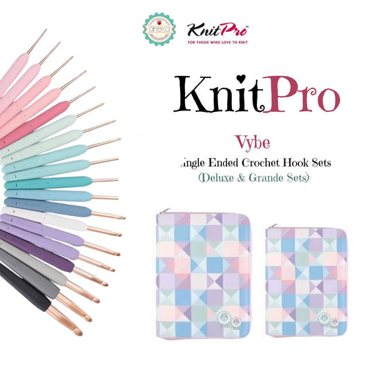 KNITPRO - Vybe Single Ended Crochet Hook Sets / Alat Rajut Hakpen