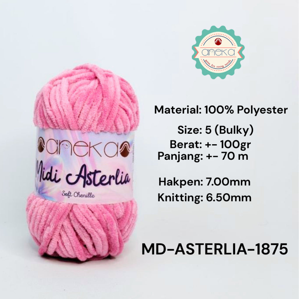 KATALOG - Benang Rajut Midi Asterlia / Soft Chenille / Crochet Knitting Yarn