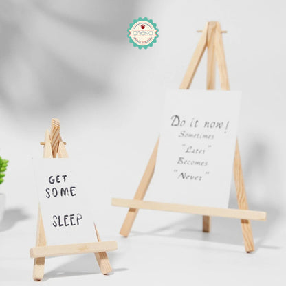 ANEKA - Dudukan Kayu Lukisan Mini / Natural Wood Mini Easel Frame Tripod Display