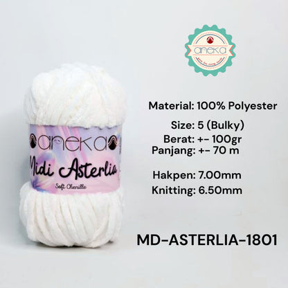 KATALOG - Benang Rajut Midi Asterlia / Soft Chenille / Crochet Knitting Yarn