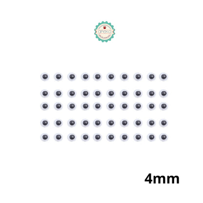 KATALOG - [50PCS] Mata Boneka Kocak / Koclak / Googly Wiggle Eyes  Toys / Animal Eyeball Black White Doll