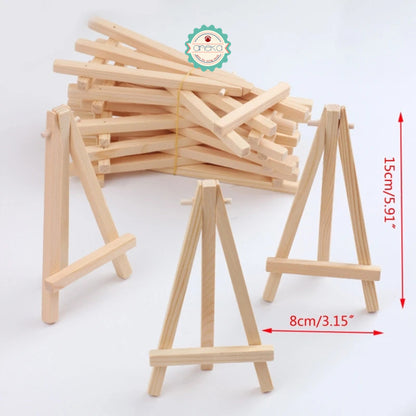 ANEKA - Dudukan Kayu Lukisan Mini / Natural Wood Mini Easel Frame Tripod Display