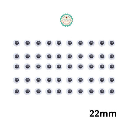 KATALOG - [50PCS] Mata Boneka Kocak / Koclak / Googly Wiggle Eyes  Toys / Animal Eyeball Black White Doll