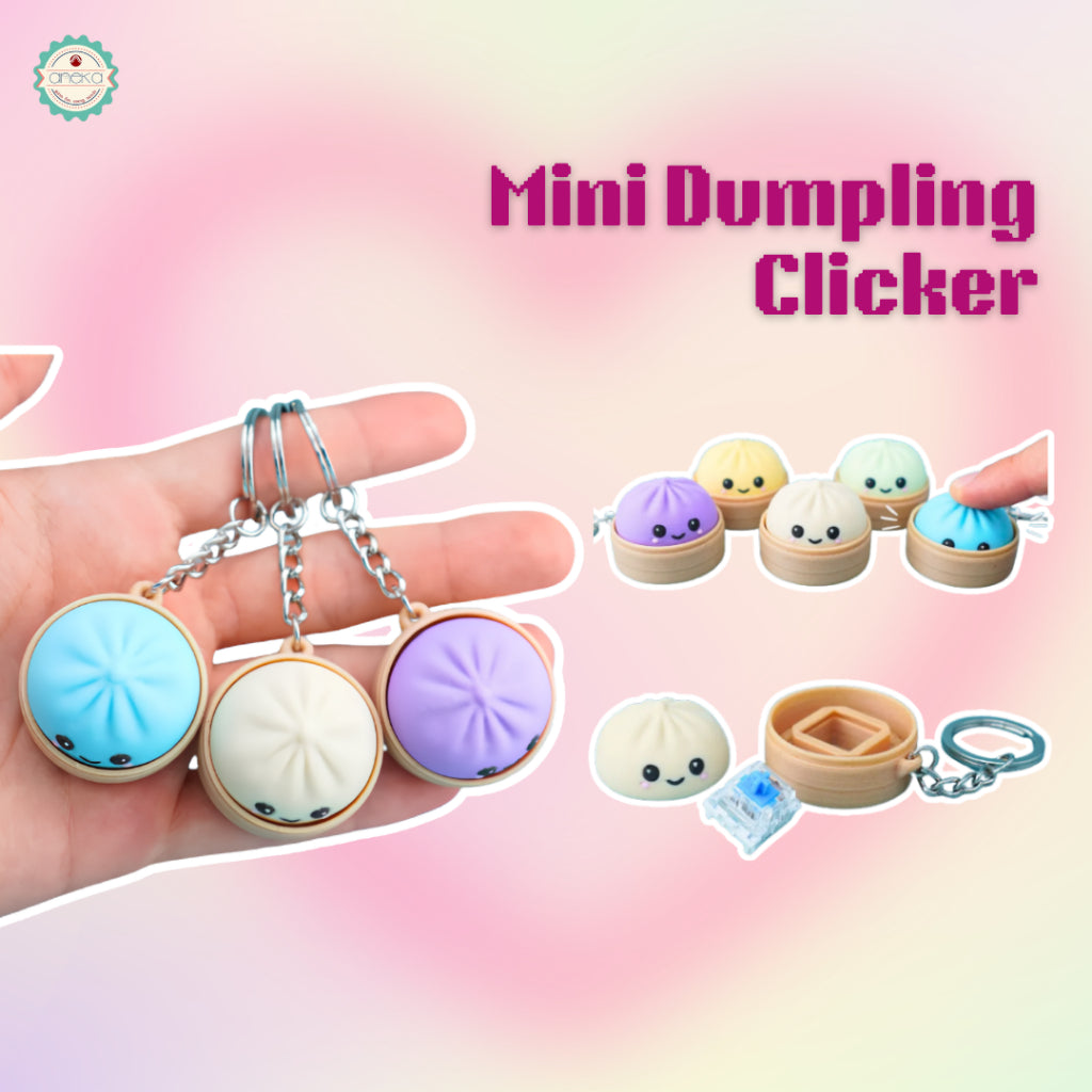 ANEKA - 3D Print Fidget Clicker Dumplings Keychain / Siomay Kliker Lucu Gantungan Kunci