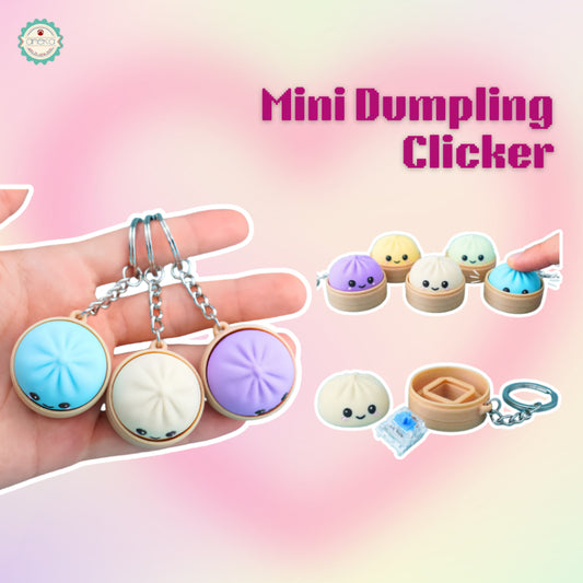 ANEKA - 3D Print Fidget Clicker Dumplings Keychain / Siomay Kliker Lucu Gantungan Kunci