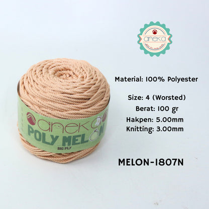 KATALOG - Benang Rajut Poly Melon Big Ply /  Polyester Crochet Knitting Yarn