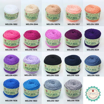 KATALOG - Benang Rajut Poly Melon Big Ply /  Polyester Crochet Knitting Yarn