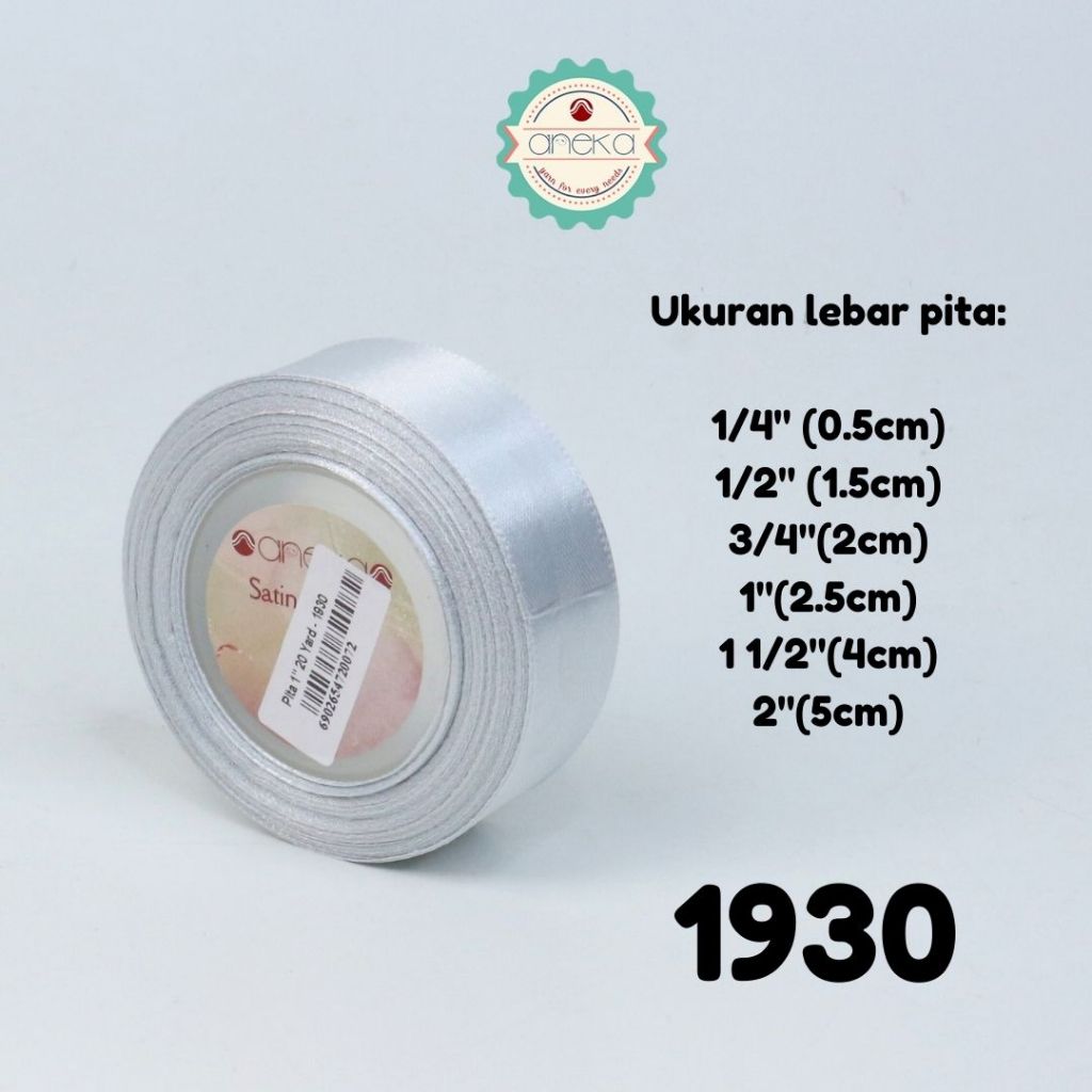 KATALOG - [20 YARD / ROLL] Pita Satin / Satin Silk Ribbon 1 1/2"  - 4 cm