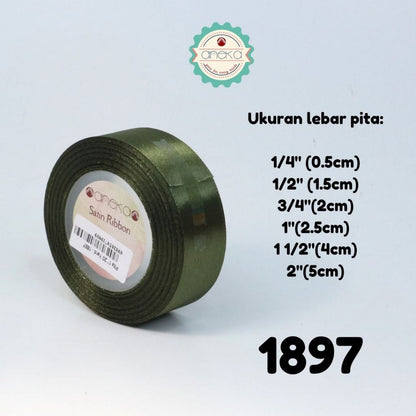 KATALOG - [20 YARD / ROLL] Pita Satin / Satin Silk Ribbon 1 1/2"  - 4 cm