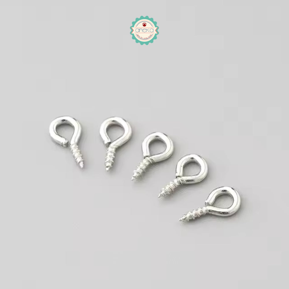 ANEKA - [200 PCS] Paku Ulir / Pin Mata / Sekrup Kecil Berulir / Screw Eye Hook