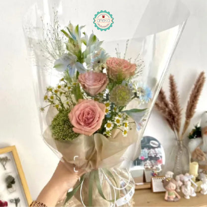 ANEKA - [20 & 50 Lembar] Transparant Bening Kertas Bunga Wrapping Cellophane Paperwrap Buket Bunga Bungkusan Bunga / Flower Wrapping