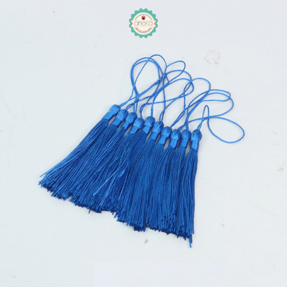 KATALOG - [10 PCS] Tassel Aksesoris / Polyester Silk Fringe Brush Tassels /  With Loop For Jewelry Making Souvenir / Bookmarks / Diy Craft Accessories