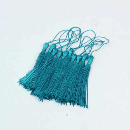 KATALOG - [10 PCS] Tassel Aksesoris / Polyester Silk Fringe Brush Tassels /  With Loop For Jewelry Making Souvenir / Bookmarks / Diy Craft Accessories