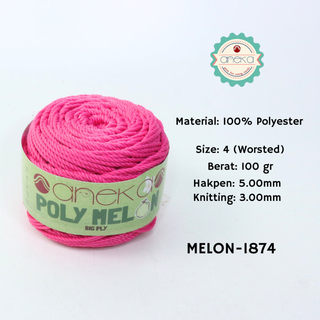 KATALOG - Benang Rajut Poly Melon Big Ply /  Polyester Crochet Knitting Yarn