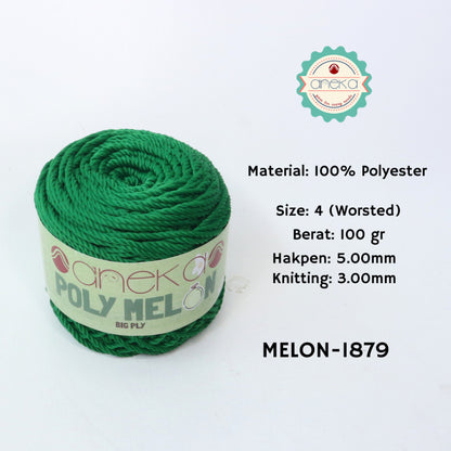 KATALOG - Benang Rajut Poly Melon Big Ply /  Polyester Crochet Knitting Yarn