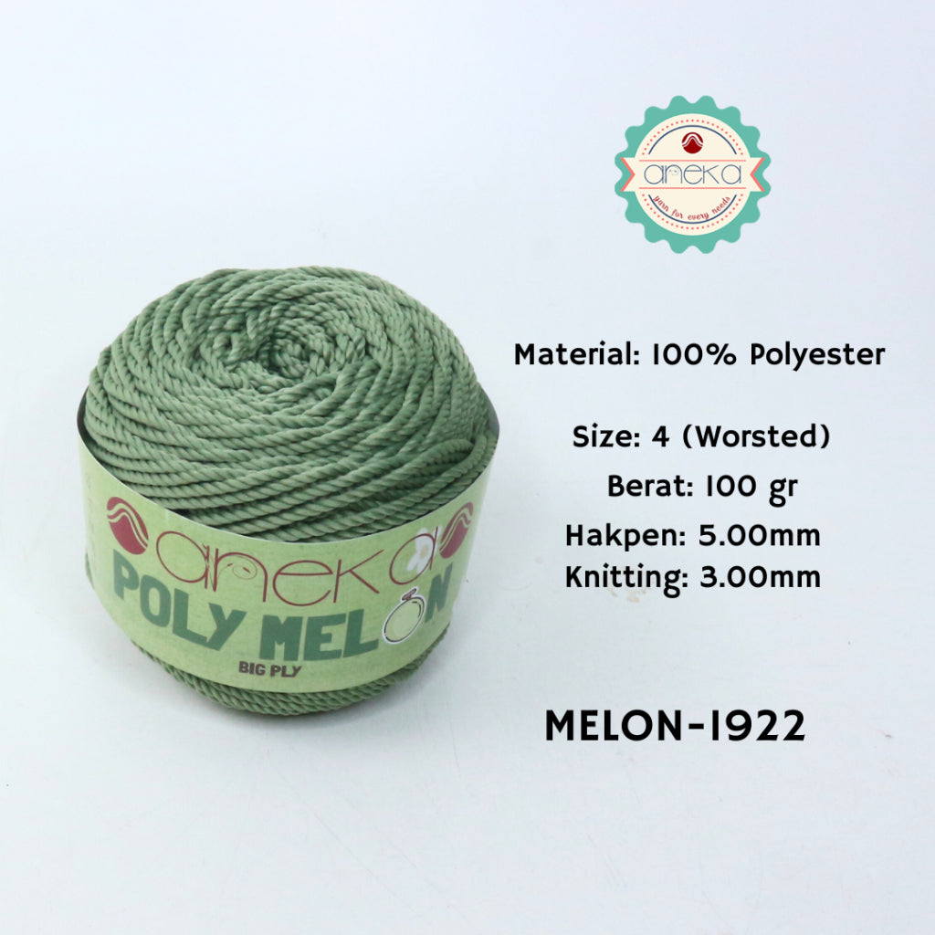 KATALOG - Benang Rajut Poly Melon Big Ply /  Polyester Crochet Knitting Yarn
