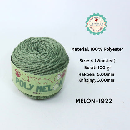 KATALOG - Benang Rajut Poly Melon Big Ply /  Polyester Crochet Knitting Yarn