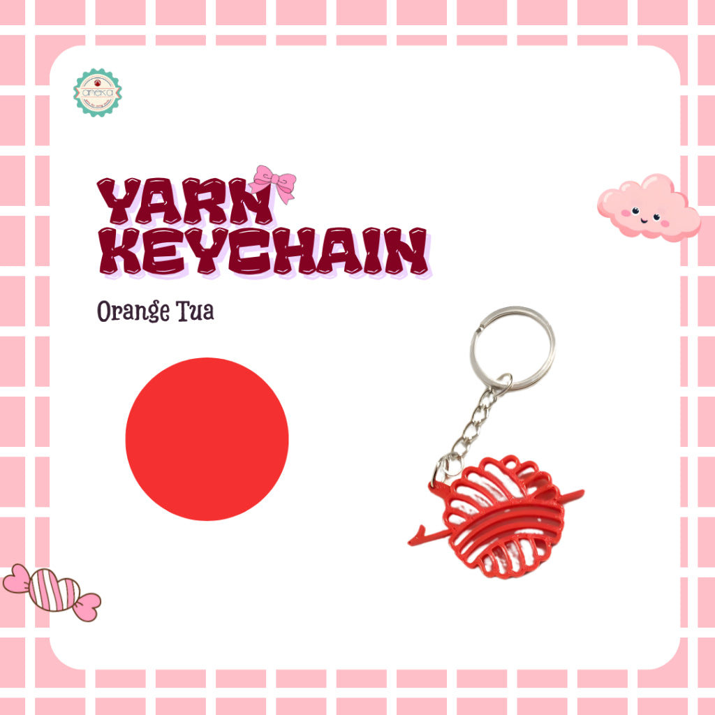 ANEKA - [PRE-ORDER] 3D Print Yarn Ball Keychain / Gantungan Kunci Bentuk Bola Benang