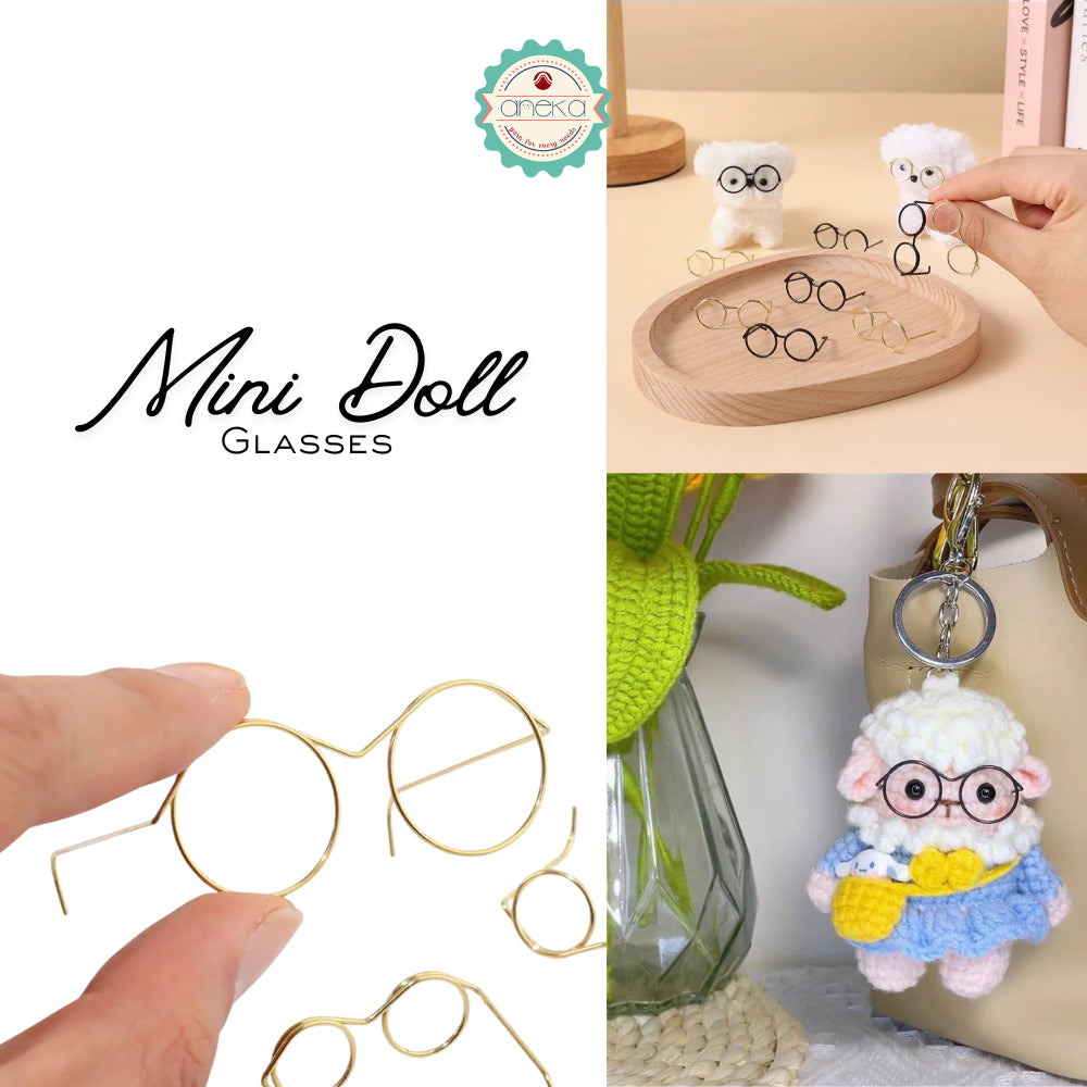 KATALOG - [5PCS] Kaca Mata Mini Boneka / Doll Glasses / Mini Eyeglasses Dress Up / Toys Accessories