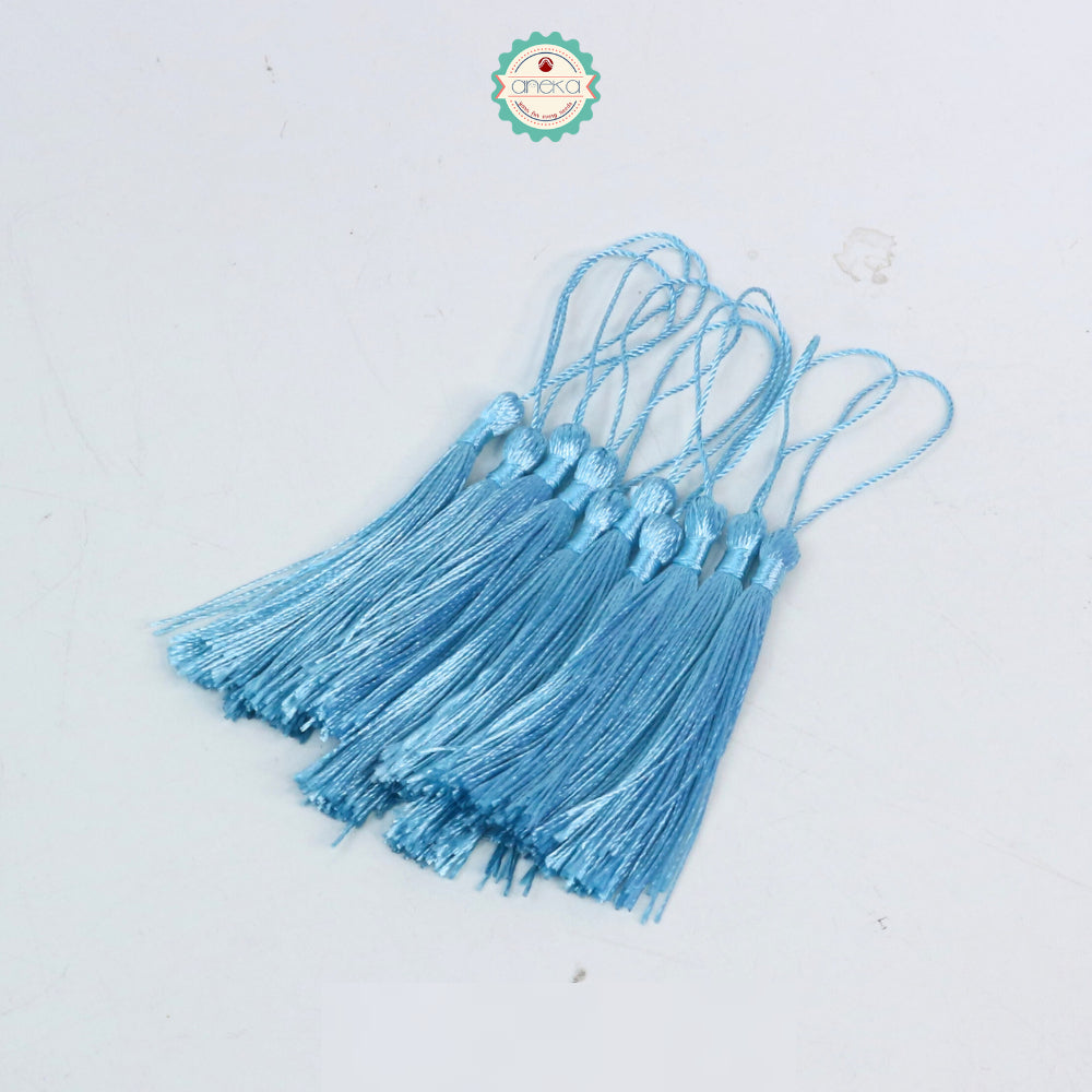KATALOG - [10 PCS] Tassel Aksesoris / Polyester Silk Fringe Brush Tassels /  With Loop For Jewelry Making Souvenir / Bookmarks / Diy Craft Accessories