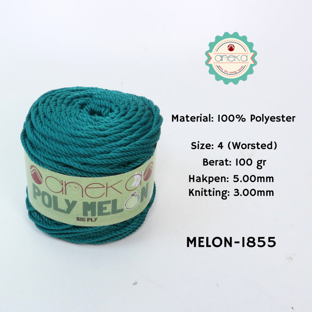KATALOG - Benang Rajut Poly Melon Big Ply /  Polyester Crochet Knitting Yarn