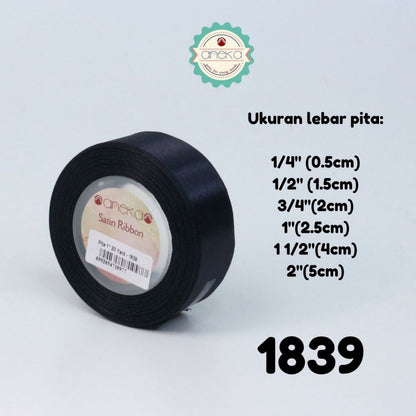 KATALOG - [20 YARD / ROLL] Pita Satin / Satin Silk Ribbon 1 1/2"  - 4 cm